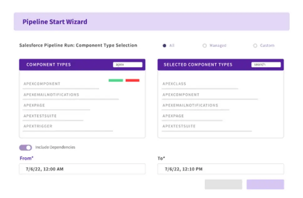 Salesforce Pipeline Start Wizard