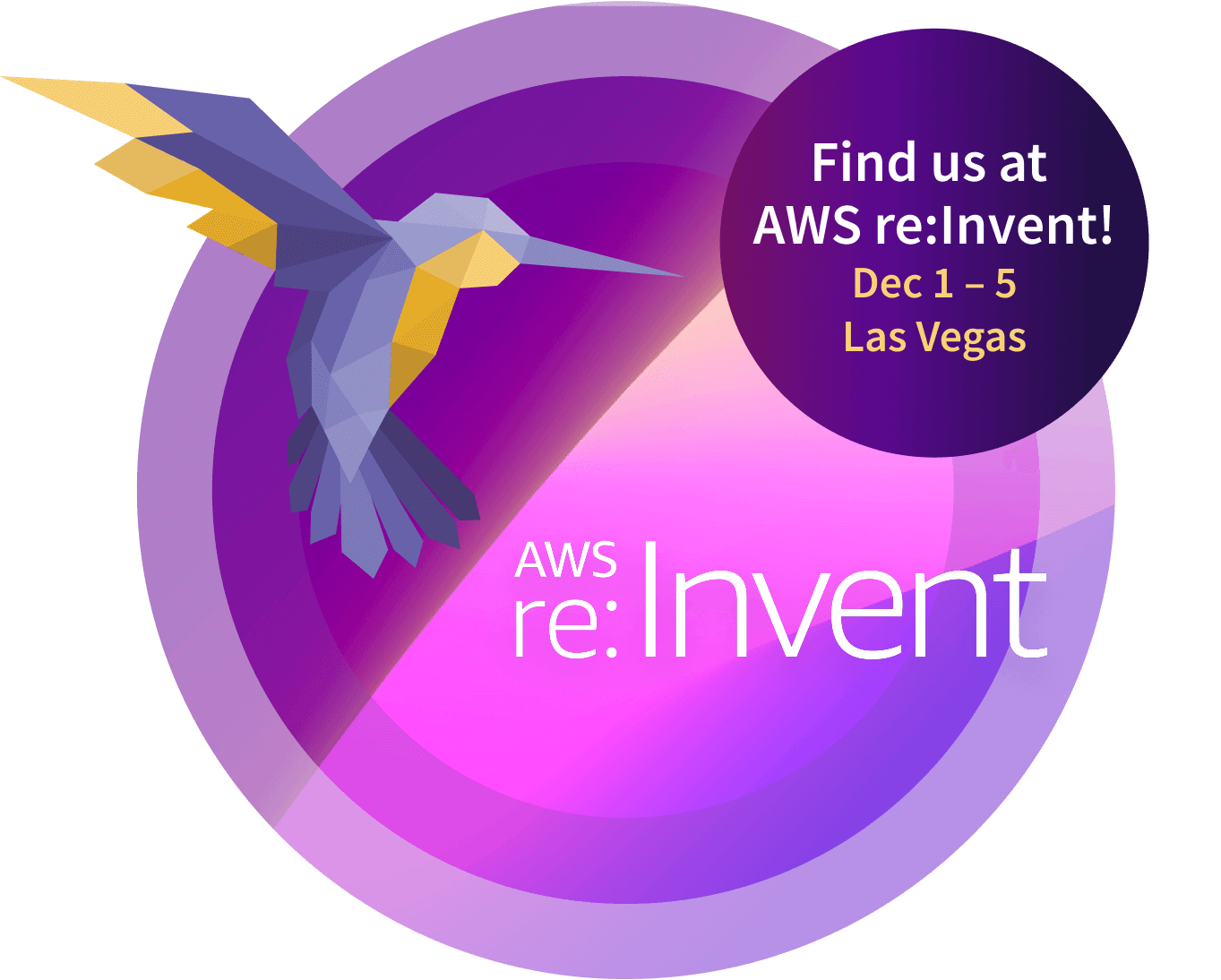 Find us at AWS re:Invent, December 1-5 in Las Vegas